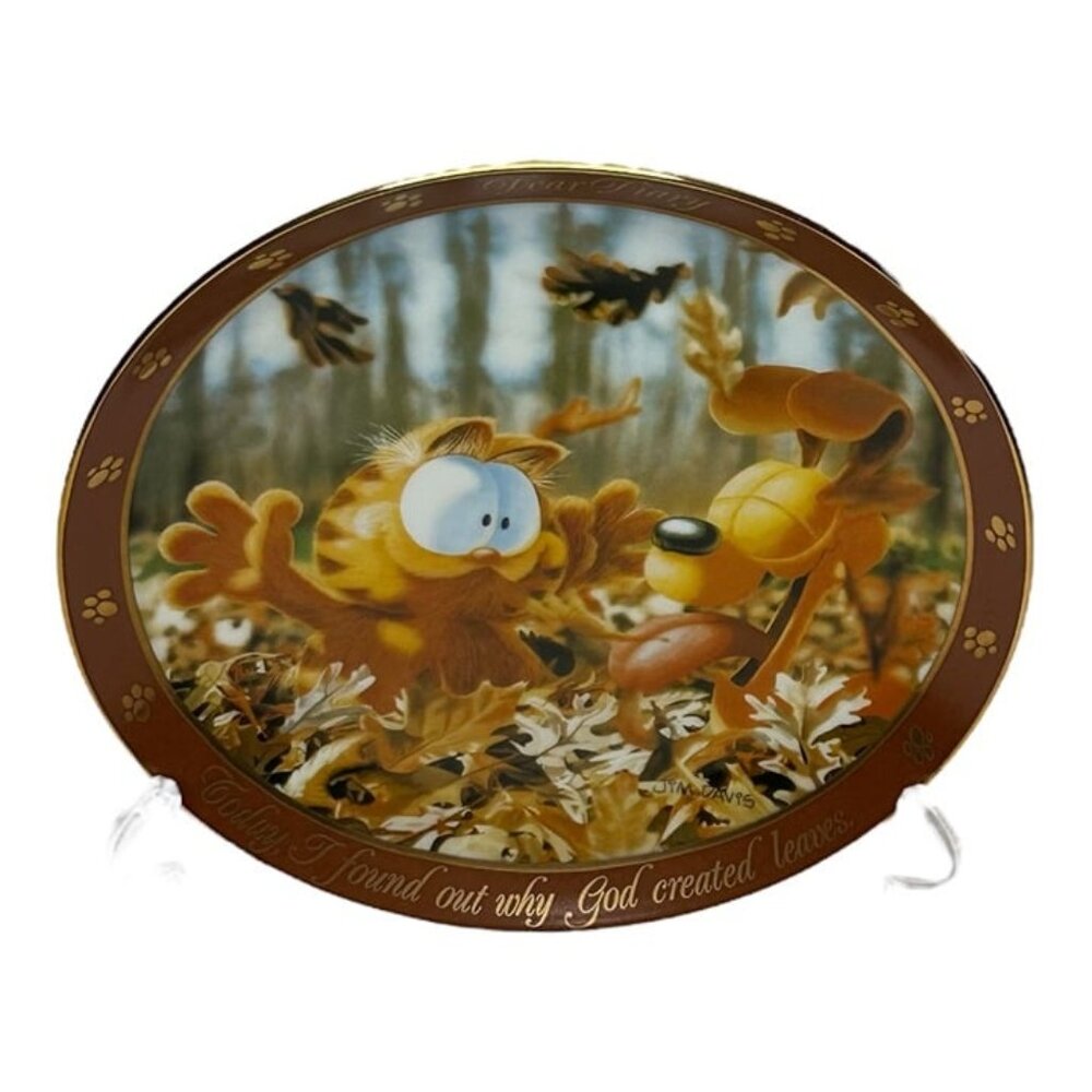 Vintage The Garfield Collectors Plates "Dear Diary Series"  God Created Leaves